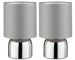 ColourMatch - Pair of Touch - Table Lamps - Flint Grey
